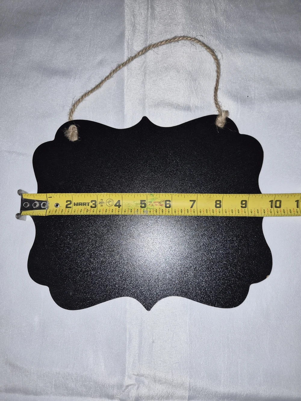 Decorative Black Chalkboard Plaque with Twine Hanger